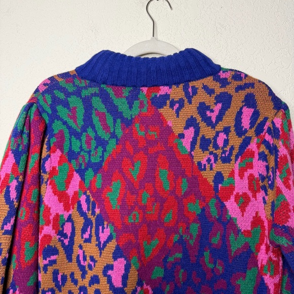 FARM Rio Mixed Leopard Pop Sweater Dress - Picture 9 of 11